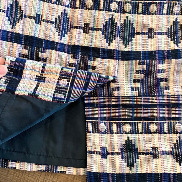 Ann Taylor rainbow embroidered Aztec pencil skirt - Picture 2 of 5